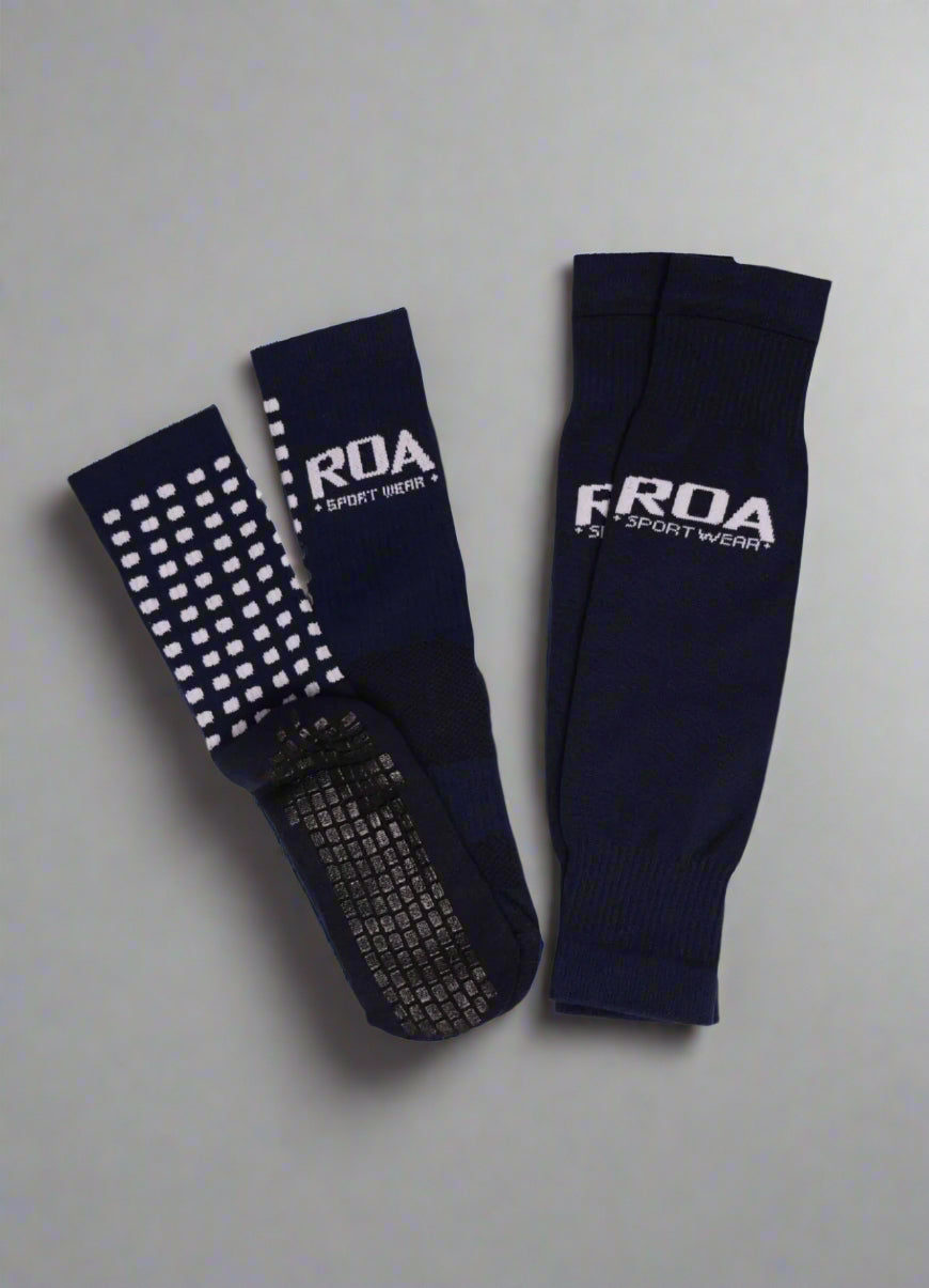 BLUE Grip Socks and  Shin Guard Sleeves